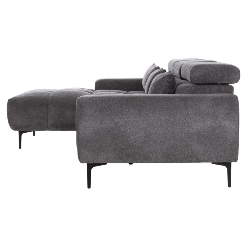 ΚΑΝΑΠΕΣ ΑΡΙΣΤΕΡΗ ΓΩΝΙΑ DIVYA HM3267.12L ΓΚΡΙ ΥΦΑΣΜΑ 260x100-174x104Υεκ.