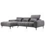 ΚΑΝΑΠΕΣ ΑΡΙΣΤΕΡΗ ΓΩΝΙΑ DIVYA HM3267.12L ΓΚΡΙ ΥΦΑΣΜΑ 260x100-174x104Υεκ.
