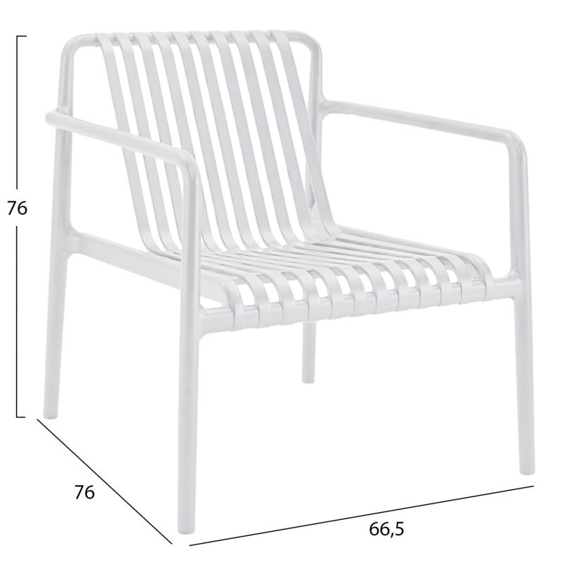 ΠΟΛΥΘΡΟΝΑ LOUNGE ΕΞΩΤ.ΧΩΡΟΥ MALEN HM6626.01 ΛΕΥΚΟ ΠΟΛΥΠΡΟΠΥΛΕΝΙΟ 67x75x75Υεκ