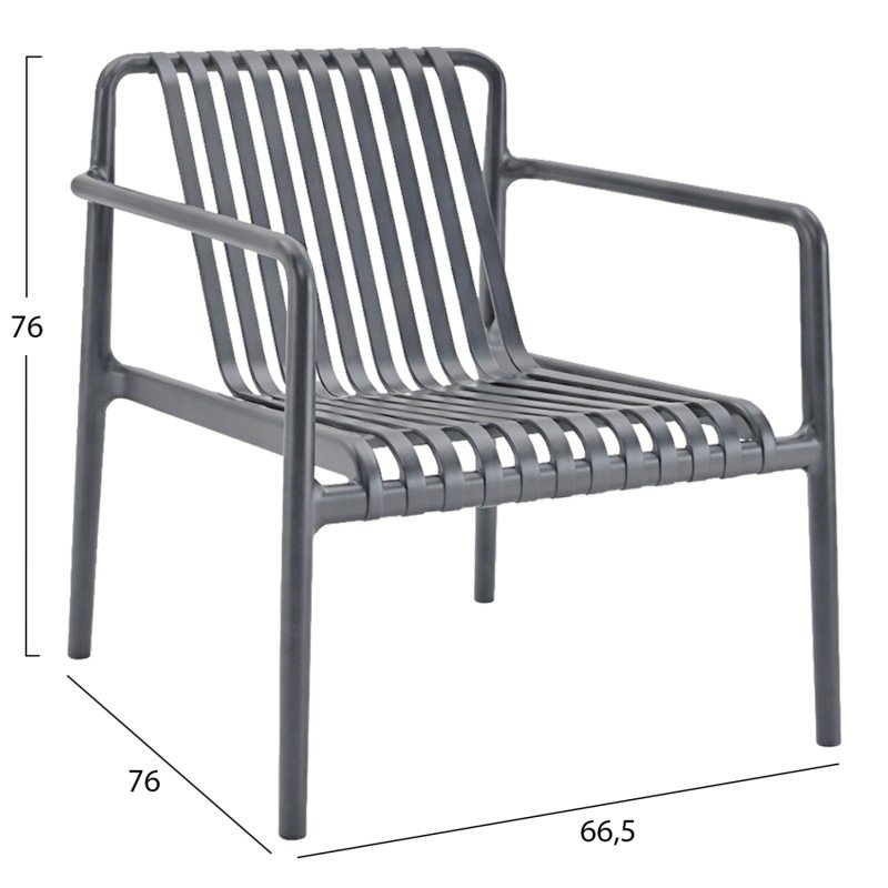 ΠΟΛΥΘΡΟΝΑ LOUNGE ΕΞΩΤ.ΧΩΡΟΥ MALEN HM6626.03 ΓΚΡΙ ΠΟΛΥΠΡΟΠΥΛΕΝΙΟ 67x75x75Υεκ