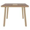 ΤΡΑΠΕΖΙ ΑΛΟΥΜΙΝΙΟΥ TABER HM5131.04 ΚΑΠΟΥΤΣΙΝΟ ΜΕ POLYWOOD TOP 200x100x75Υεκ