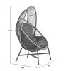 ΠΟΛΥΘΡΟΝΑ-ΦΩΛΙΑ RULER HM6506.01 ΓΚΡΙ ΜΕΤΑΛΛΟ-P.E.RATTAN-ΜΑΞΙΛΑΡΙΑ 90x85x154Υεκ