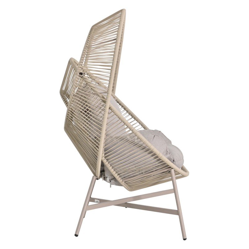 ΠΟΛΥΘΡΟΝΑ-ΦΩΛΙΑ RULER HM6506.02 ΜΟΚΑ ΜΕΤΑΛΛΟ-P.E.RATTAN--ΓΚΡΙ ΜΑΞΙΛΑΡΙΑ 90x85x154Υεκ