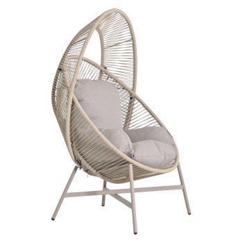 ΠΟΛΥΘΡΟΝΑ-ΦΩΛΙΑ RULER HM6506.02 ΜΟΚΑ ΜΕΤΑΛΛΟ-P.E.RATTAN--ΓΚΡΙ ΜΑΞΙΛΑΡΙΑ 90x85x154Υεκ