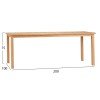 ΤΡΑΠΕΖΙ ΟΡΘΟΓΩΝΙΟ FINTO HM6616 ΞΥΛΟ TEAK--ΦΥΣΙΚΟ 200x100x75Υεκ.