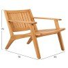 ΠΟΛΥΘΡΟΝΑ LOUNGE ARANIA HM6617 ΞΥΛΟ TEAK ΣΕ ΦΥΣΙΚΟ 59x65x69Υεκ.