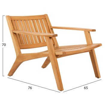 ΠΟΛΥΘΡΟΝΑ LOUNGE ARANIA HM6617 ΞΥΛΟ TEAK ΣΕ ΦΥΣΙΚΟ 59x65x69Υεκ.