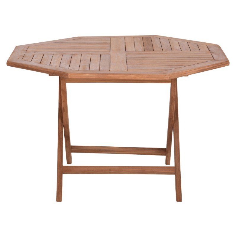 ΤΡΑΠΕΖΙ ΠΟΛΥΓΩΝΟ ΠΤΥΣΣΟΜΕΝΟ KARLIN HM6618 ΞΥΛΟ TEAK ΣΕ ΦΥΣΙΚΟ ΧΡΩΜΑ 120x120x75Yεκ.