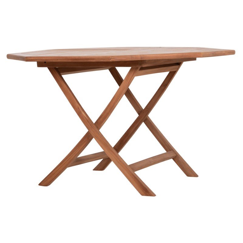 ΤΡΑΠΕΖΙ ΠΟΛΥΓΩΝΟ ΠΤΥΣΣΟΜΕΝΟ KARLIN HM6618 ΞΥΛΟ TEAK ΣΕ ΦΥΣΙΚΟ ΧΡΩΜΑ 120x120x75Yεκ.