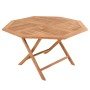 ΤΡΑΠΕΖΙ ΠΟΛΥΓΩΝΟ ΠΤΥΣΣΟΜΕΝΟ KARLIN HM6618 ΞΥΛΟ TEAK ΣΕ ΦΥΣΙΚΟ ΧΡΩΜΑ 120x120x75Yεκ.