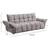 ΚΑΝΑΠΕΣ ΚΡΕΒΑΤΙ MELU HM3314.01 ΓΚΡΙ ΥΦΑΣΜΑ--ΚΑΘΙΣΜΑ POCKET SPRINGS 240-250x90x85Υεκ.