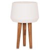 ΓΛΑΣΤΡΑ ΕΣΩΤ.ΧΩΡΟΥ QUAN HM4680.02L FIBER CEMENT ΛΕΥΚΟ--ΒΑΣΗ TEAK Φ38x62Υεκ