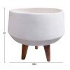 ΓΛΑΣΤΡΑ ΕΣΩΤ.ΧΩΡΟΥ QUAN HM4680.02S FIBER CEMENT ΛΕΥΚΟ--ΒΑΣΗ TEAK Φ37x36Υεκ