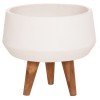 ΓΛΑΣΤΡΑ ΕΣΩΤ.ΧΩΡΟΥ QUAN HM4680.02S FIBER CEMENT ΛΕΥΚΟ--ΒΑΣΗ TEAK Φ37x36Υεκ