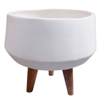 ΓΛΑΣΤΡΑ ΕΣΩΤ.ΧΩΡΟΥ QUAN HM4680.02S FIBER CEMENT ΛΕΥΚΟ--ΒΑΣΗ TEAK Φ37x36Υεκ