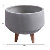 ΓΛΑΣΤΡΑ ΕΣΩΤ.ΧΩΡΟΥ QUAN HM4680.03S FIBER CEMENT ΓΚΡΙ--ΒΑΣΗ TEAK Φ37x36Υεκ