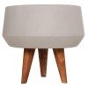 ΓΛΑΣΤΡΑ ΕΣΩΤ.ΧΩΡΟΥ QUAN HM4680.03S FIBER CEMENT ΓΚΡΙ--ΒΑΣΗ TEAK Φ37x36Υεκ