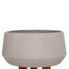 ΓΛΑΣΤΡΑ ΕΣΩΤ.ΧΩΡΟΥ QUAN HM4680.03S FIBER CEMENT ΓΚΡΙ--ΒΑΣΗ TEAK Φ37x36Υεκ
