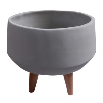 ΓΛΑΣΤΡΑ ΕΣΩΤ.ΧΩΡΟΥ QUAN HM4680.03S FIBER CEMENT ΓΚΡΙ--ΒΑΣΗ TEAK Φ37x36Υεκ