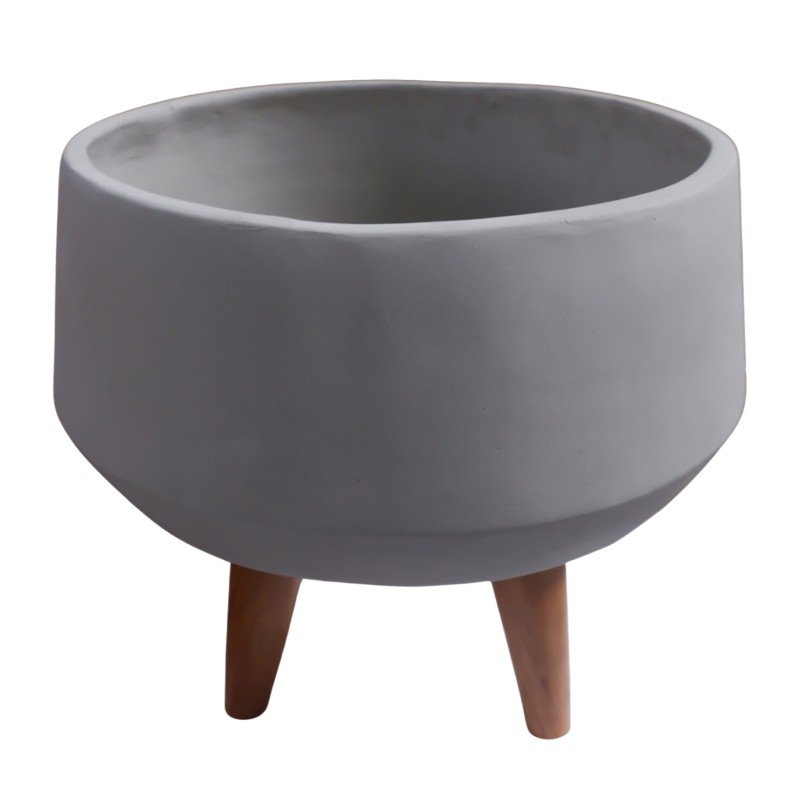 ΓΛΑΣΤΡΑ ΕΣΩΤ.ΧΩΡΟΥ QUAN HM4680.03S FIBER CEMENT ΓΚΡΙ--ΒΑΣΗ TEAK Φ37x36Υεκ