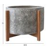 ΓΛΑΣΤΡΑ ΕΣΩΤ.ΧΩΡΟΥ HOFF HM4682.03L FIBER CEMENT ΓΚΡΙ-TEAK ΒΑΣΗ Φ50x35Υεκ