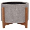 ΓΛΑΣΤΡΑ ΕΣΩΤ.ΧΩΡΟΥ HOFF HM4682.03L FIBER CEMENT ΓΚΡΙ-TEAK ΒΑΣΗ Φ50x35Υεκ