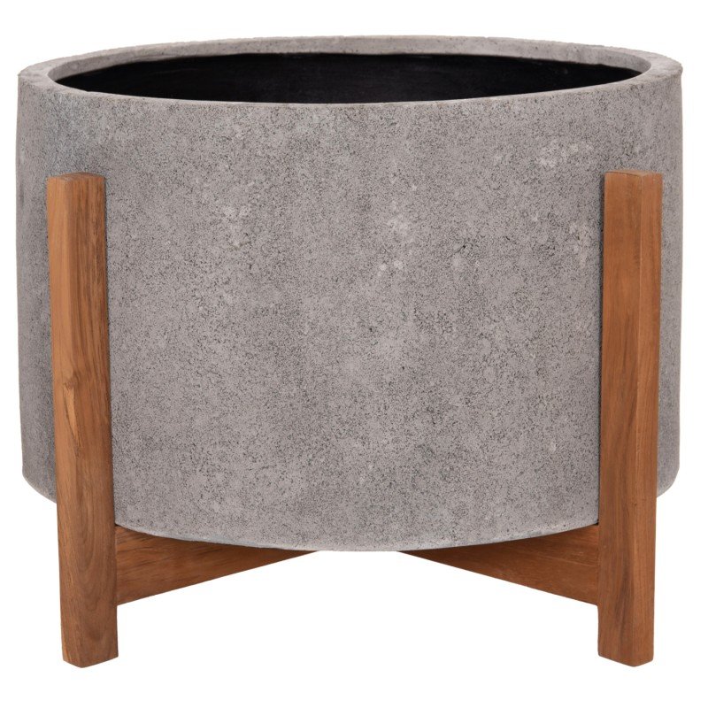 ΓΛΑΣΤΡΑ ΕΣΩΤ.ΧΩΡΟΥ HOFF HM4682.03L FIBER CEMENT ΓΚΡΙ-TEAK ΒΑΣΗ Φ50x35Υεκ