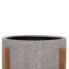 ΓΛΑΣΤΡΑ ΕΣΩΤ.ΧΩΡΟΥ HOFF HM4682.03L FIBER CEMENT ΓΚΡΙ-TEAK ΒΑΣΗ Φ50x35Υεκ