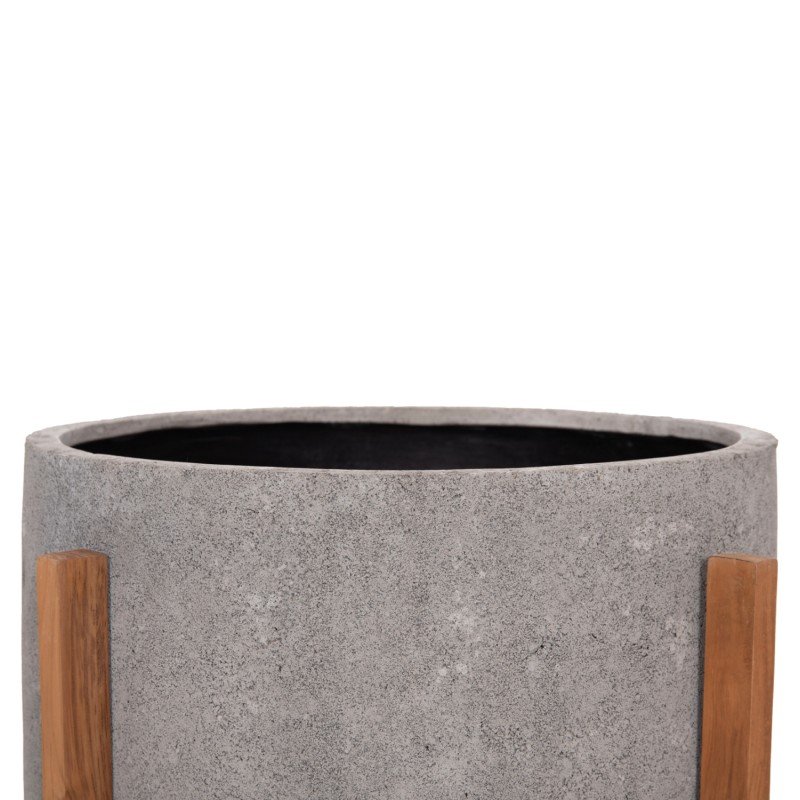 ΓΛΑΣΤΡΑ ΕΣΩΤ.ΧΩΡΟΥ HOFF HM4682.03L FIBER CEMENT ΓΚΡΙ-TEAK ΒΑΣΗ Φ50x35Υεκ