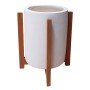 ΓΛΑΣΤΡΑ ΕΣΩΤ.ΧΩΡΟΥ HOFF HM4682.02S FIBER CEMENT ΛΕΥΚΟ-TEAK ΒΑΣΗ Φ33x42Υεκ
