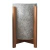 ΓΛΑΣΤΡΑ ΕΣΩΤ.ΧΩΡΟΥ HOFF HM4682.03S FIBER CEMENT ΓΚΡΙ-TEAK ΒΑΣΗ Φ33x42Υεκ