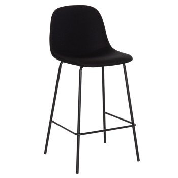 ΣΚΑΜΠΟ ΜΠΑΡ VINCENT HM9298.24 ΜΕΣΑΙΟΥ ΥΨΟΥΣ-ΜΑΥΡΟ ΥΦΑΣΜΑ-ΜΕΤΑΛΛΙΚΑ ΠΟΔΙΑ 43x50x92,5Υεκ