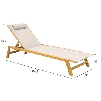 ΞΑΠΛΩΣΤΡΑ ΑΛΟΥΜΙΝΙΟΥ ΜΕ ΜΑΞΙΛΑΡΙ RABIA HM5982.05 HEAT TRANSFER & ΜΠΕΖ 188x60x30Υ