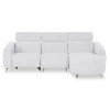 ΚΑΝΑΠΕΣ ΔΕΞΙΑ ΓΩΝΙΑ 3Θ ΜΕ RECLINE VALENTE HM3317.01R ΑΝΟΙΧΤΟ ΓΚΡΙ ΥΦΑΣΜΑ 275x160x104Yεκ