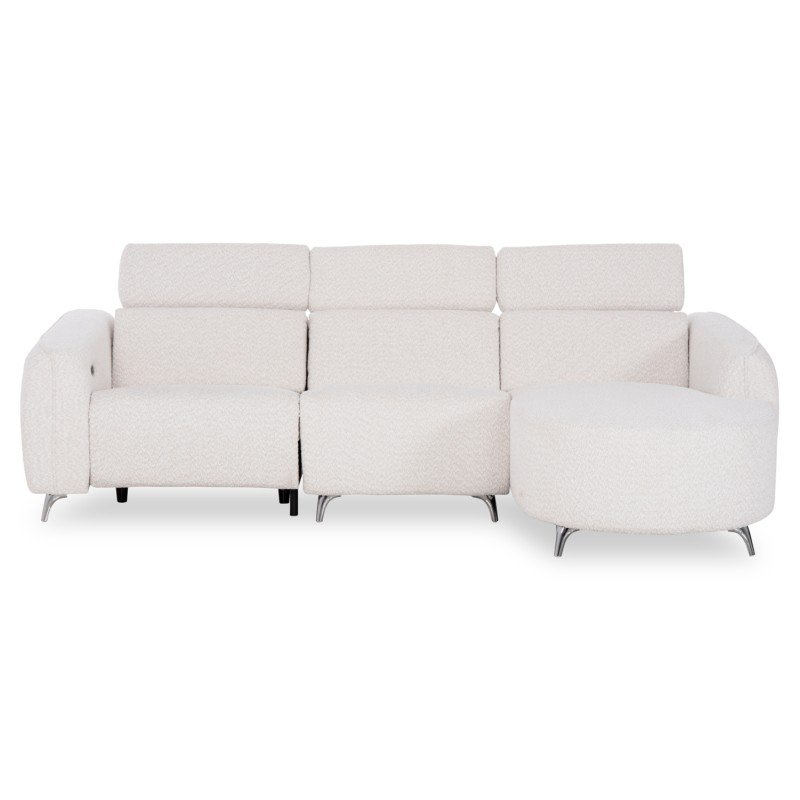 ΚΑΝΑΠΕΣ ΔΕΞΙΑ ΓΩΝΙΑ 3Θ ΜΕ RECLINE VALENTE HM3317.02R ΜΠΕΖ ΥΦΑΣΜΑ 275x160x104Yεκ