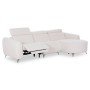 ΚΑΝΑΠΕΣ ΔΕΞΙΑ ΓΩΝΙΑ 3Θ ΜΕ RECLINE VALENTE HM3317.02R ΜΠΕΖ ΥΦΑΣΜΑ 275x160x104Yεκ