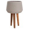 ΓΛΑΣΤΡΑ ΕΣΩΤ.ΧΩΡΟΥ QUAN HM4680.03L FIBER CEMENT ΓΚΡΙ--ΒΑΣΗ TEAK Φ38x62Υεκ