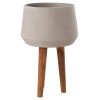 ΓΛΑΣΤΡΑ ΕΣΩΤ.ΧΩΡΟΥ QUAN HM4680.03L FIBER CEMENT ΓΚΡΙ--ΒΑΣΗ TEAK Φ38x62Υεκ
