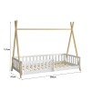ΚΡΕΒΑΤΙ ΠΑΙΔΙΚΟ ΜΕ ΚΑΓΚΕΛΑ MUNK HM739.03 τ.MONTESSORI ΠΕΥΚΟ ΦΥΣΙΚΟ-ΛΕΥΚΟ--190x90εκ