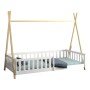 ΚΡΕΒΑΤΙ ΠΑΙΔΙΚΟ ΜΕ ΚΑΓΚΕΛΑ MUNK HM739.03 τ.MONTESSORI ΠΕΥΚΟ ΦΥΣΙΚΟ-ΛΕΥΚΟ--190x90εκ