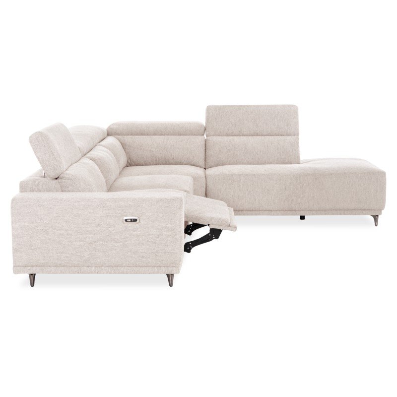 ΚΑΝΑΠΕΣ ΔΕΞΙΑ ΓΩΝΙΑ 5Θ ΜΕ RECLINE LUNARIS HM3316.02R ΕΚΡΟΥ ΥΦΑΣΜΑ 307x267x94Yεκ