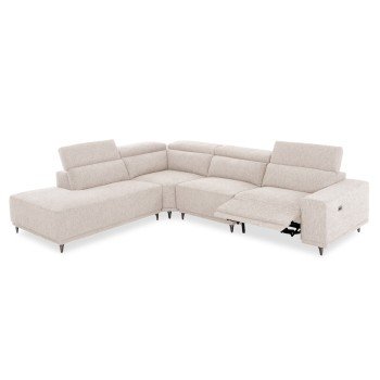 ΚΑΝΑΠΕΣ ΑΡΙΣΤΕΡΗ ΓΩΝΙΑ 5Θ ΜΕ RECLINE LUNARIS HM3316.02L ΕΚΡΟΥ ΥΦΑΣΜΑ 307x267x94Yεκ