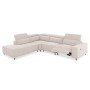 ΚΑΝΑΠΕΣ ΑΡΙΣΤΕΡΗ ΓΩΝΙΑ 5Θ ΜΕ RECLINE LUNARIS HM3316.02L ΕΚΡΟΥ ΥΦΑΣΜΑ 307x267x94Yεκ