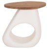 ΒΟΗΘΗΤΙΚΟ ΤΡΑΠΕΖΙ AIDA HM4692.02 FIBER CEMENT ΛΕΥΚΟ--ΞΥΛΟ TEAK TOP 47x60x59Υεκ