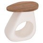 ΒΟΗΘΗΤΙΚΟ ΤΡΑΠΕΖΙ AIDA HM4692.02 FIBER CEMENT ΛΕΥΚΟ--ΞΥΛΟ TEAK TOP 47x60x59Υεκ