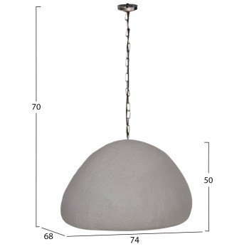 ΦΩΤΙΣΤΙΚΟ ΟΡΟΦΗΣ ΚΡΕΜΑΣΤΟ JAYLEN HM4703.03XL FIBER CEMENT ΓΚΡΙ 74x68x50-70Υεκ.