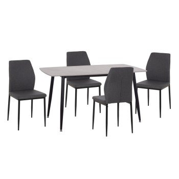 ΣΕΤ ΤΡΑΠΕΖΑΡΙΑΣ 5ΤΜΧ RAVEN HM10743 ΚΕΡΑΜΙΚΟ TOP ΓΚΡΙ ΜΑΡΜΑΡΟ--ΓΚΡΙ ΥΦΑΣΜΑ
