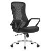 ΚΑΡΕΚΛΑ ΓΡΑΦΕΙΟΥ DECIFER HM1212.01 ΜΑΥΡO MESH-ΒΑΣΗ ΧΡΩΜΙΟΥ 61x60x110Υεκ.
