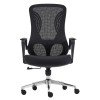 ΚΑΡΕΚΛΑ ΓΡΑΦΕΙΟΥ DECIFER HM1212.01 ΜΑΥΡO MESH-ΒΑΣΗ ΧΡΩΜΙΟΥ 61x60x110Υεκ.