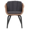 ΠΟΛΥΘΡΟΝΑ VICTUS HM6559.01 ΑΛΟΥΜΙΝΙΟ & OLEFIN ΓΚΡΙ-TWIST WICKER 60x62x76Yεκ